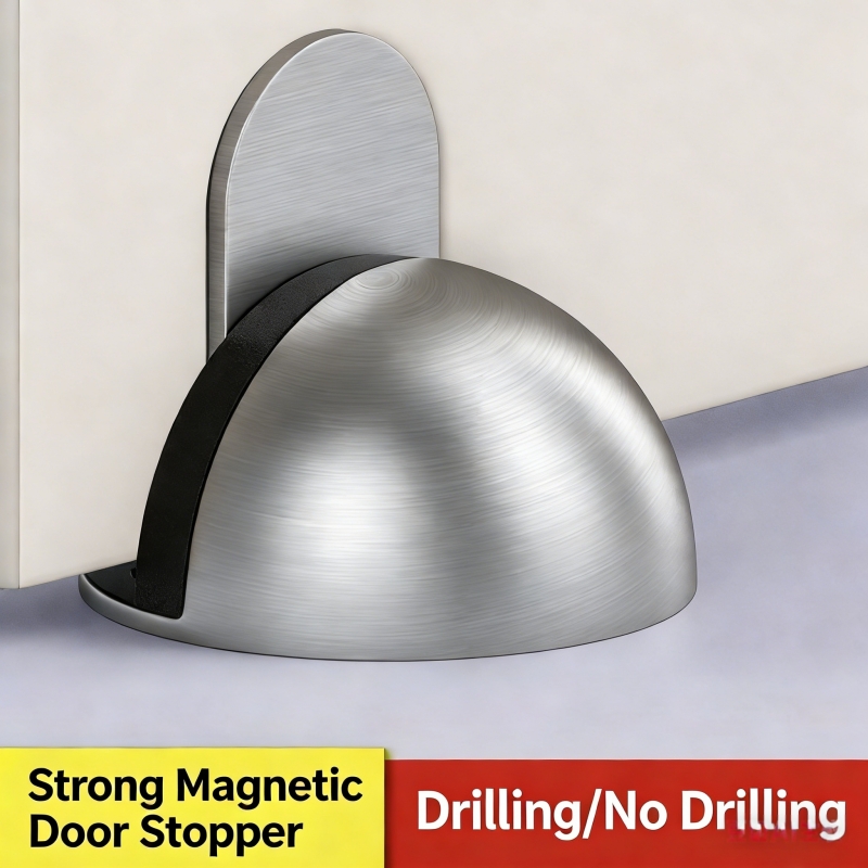 Magnetic Catch Door - No-Punch Magnetic Door Stopper - Stainless