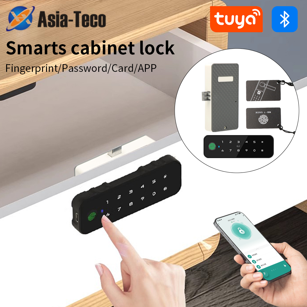 Furniture Hardware Bolts - Tuya Bluetooth Smart Wood Cabinet Fingerprint