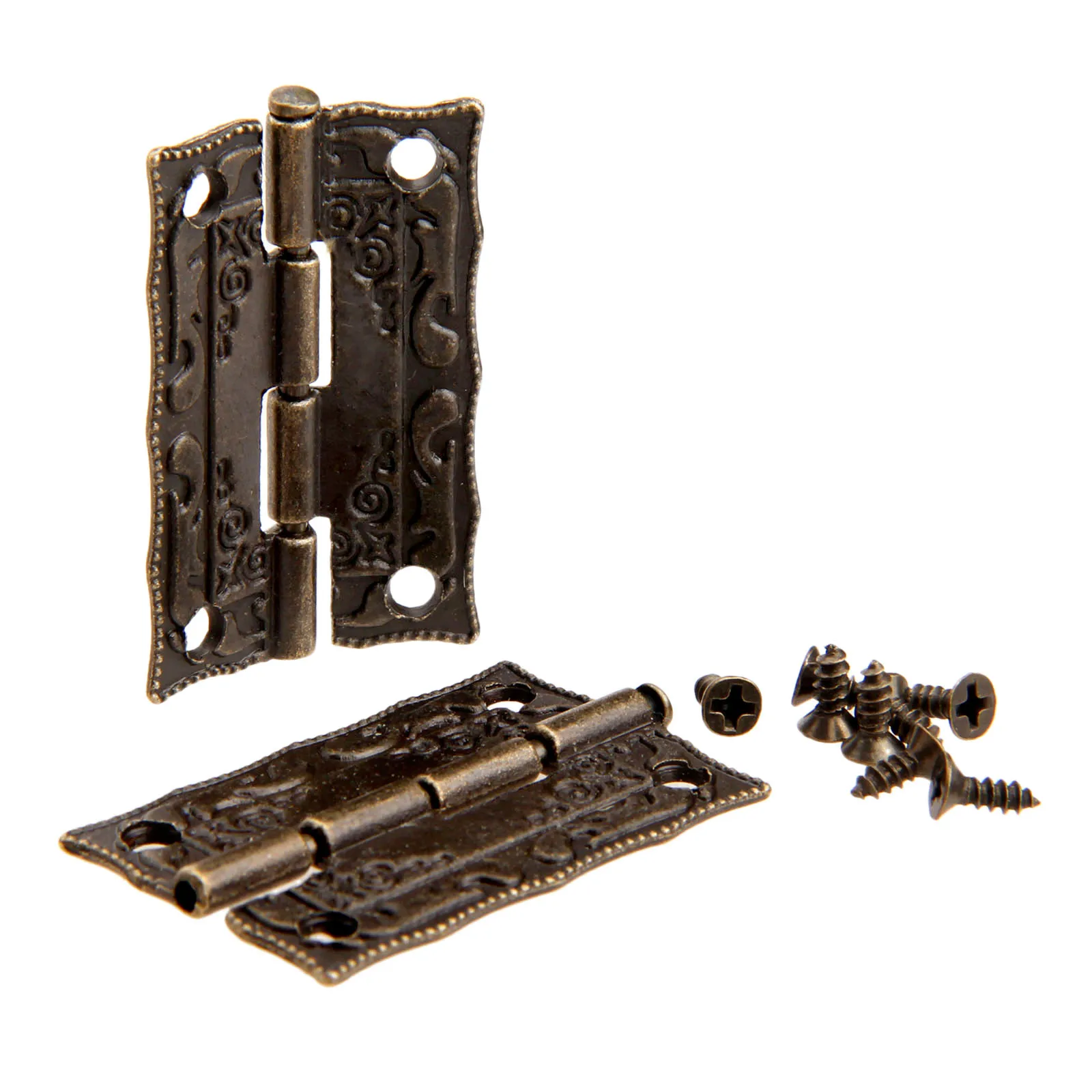 Furniture Hardware Antique - 10pcs Hinges 36*23mm Iron Antique Bronze
