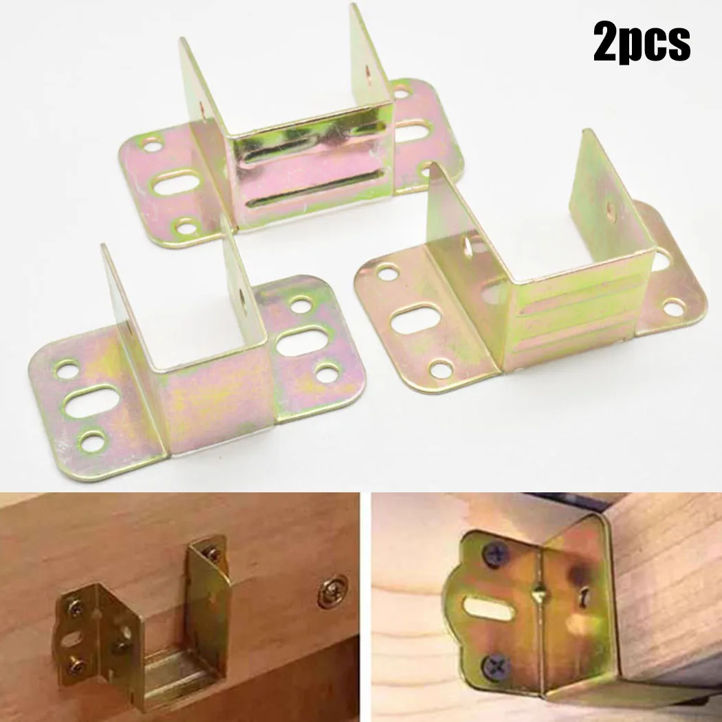 Furniture Hardware Bolts - 2pcs U Shaped Metal Bed Bracket