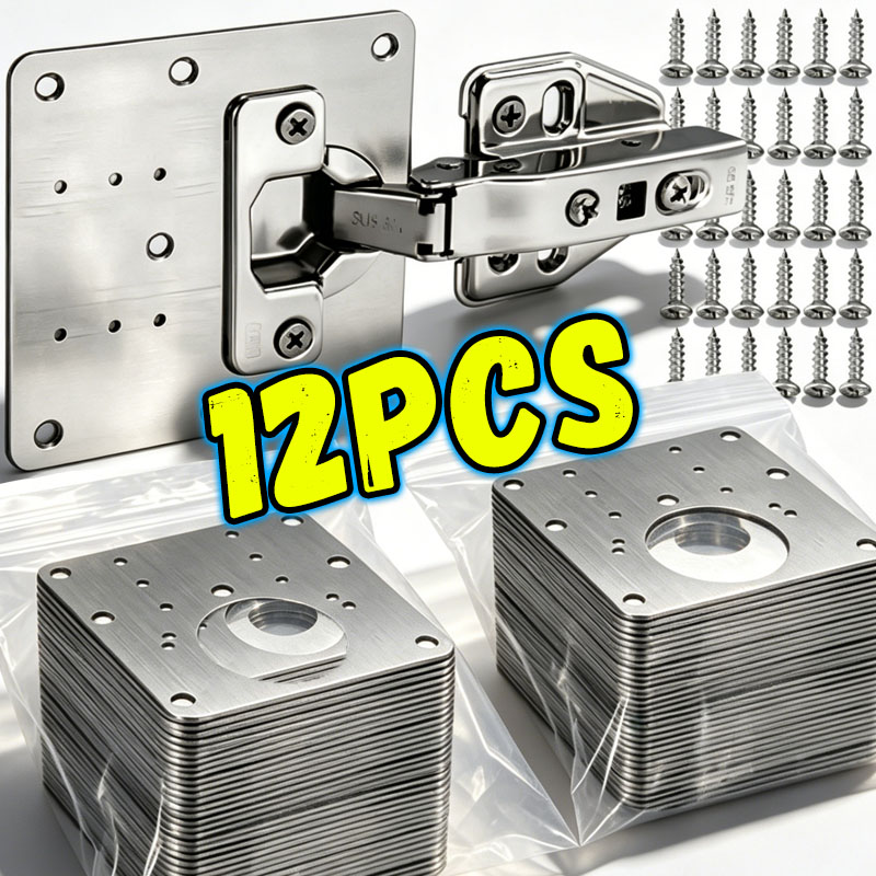 Furniture Hardware Replacement Parts - Cabinet Door Hinge Repair Plate Kit