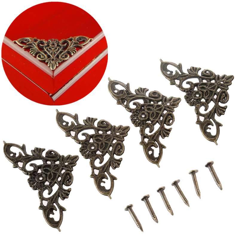 Furniture Hardware Decorative - 12pcs Antique Corner Brackets Furniture Hardware