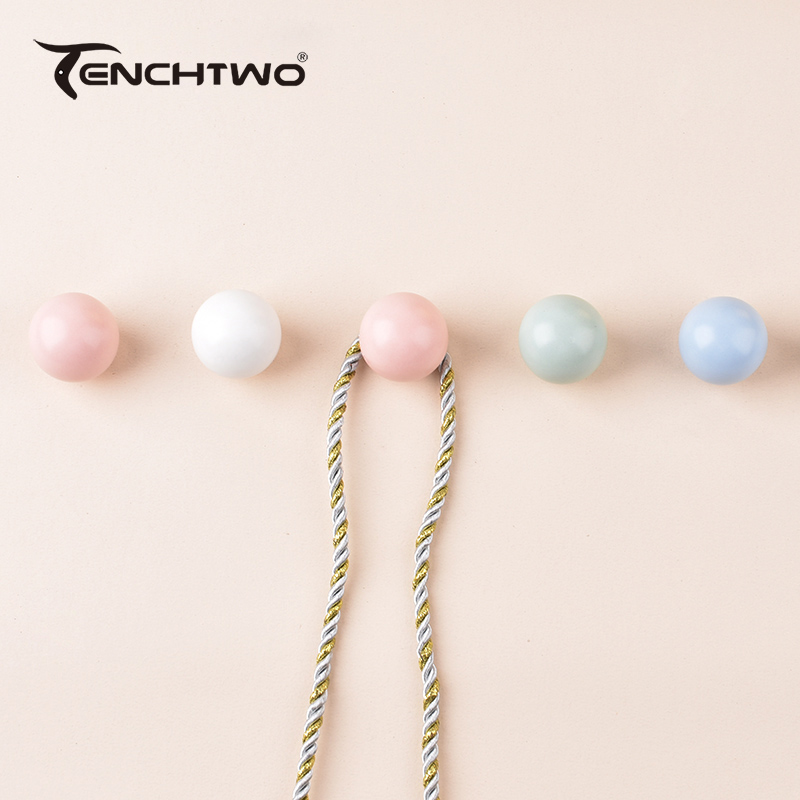Round Ceramic Hook Clothes Han - Furniture Joint Hardware 评论和价格