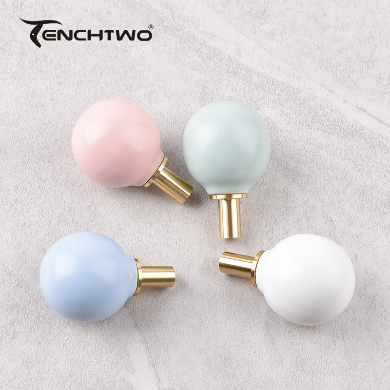 Round Ceramic Hook Clothes Han - Furniture Joint Hardware 评论和价格