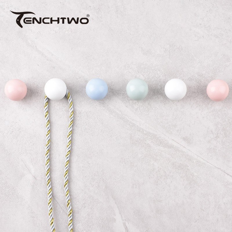 Round Ceramic Hook Clothes Han - Furniture Joint Hardware 评论和价格