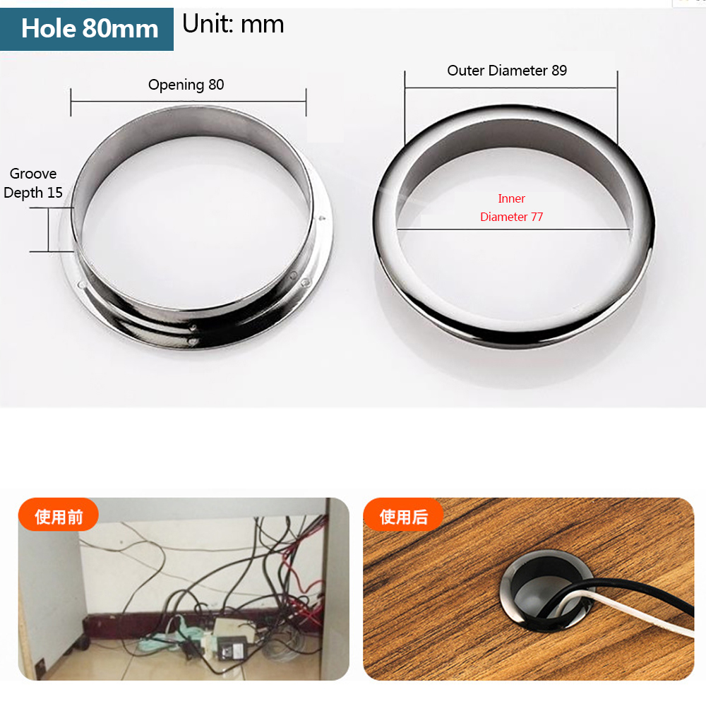 Wire Hole Cover Computer Table - Furniture Hardware Decorative 评论和价格