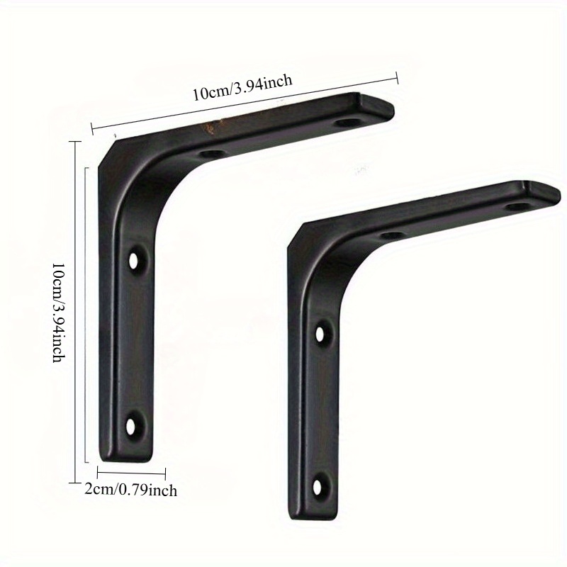 2pcs Heavy-Duty Iron Shelf Bra - Furniture Hardware Decorative 评论和价格