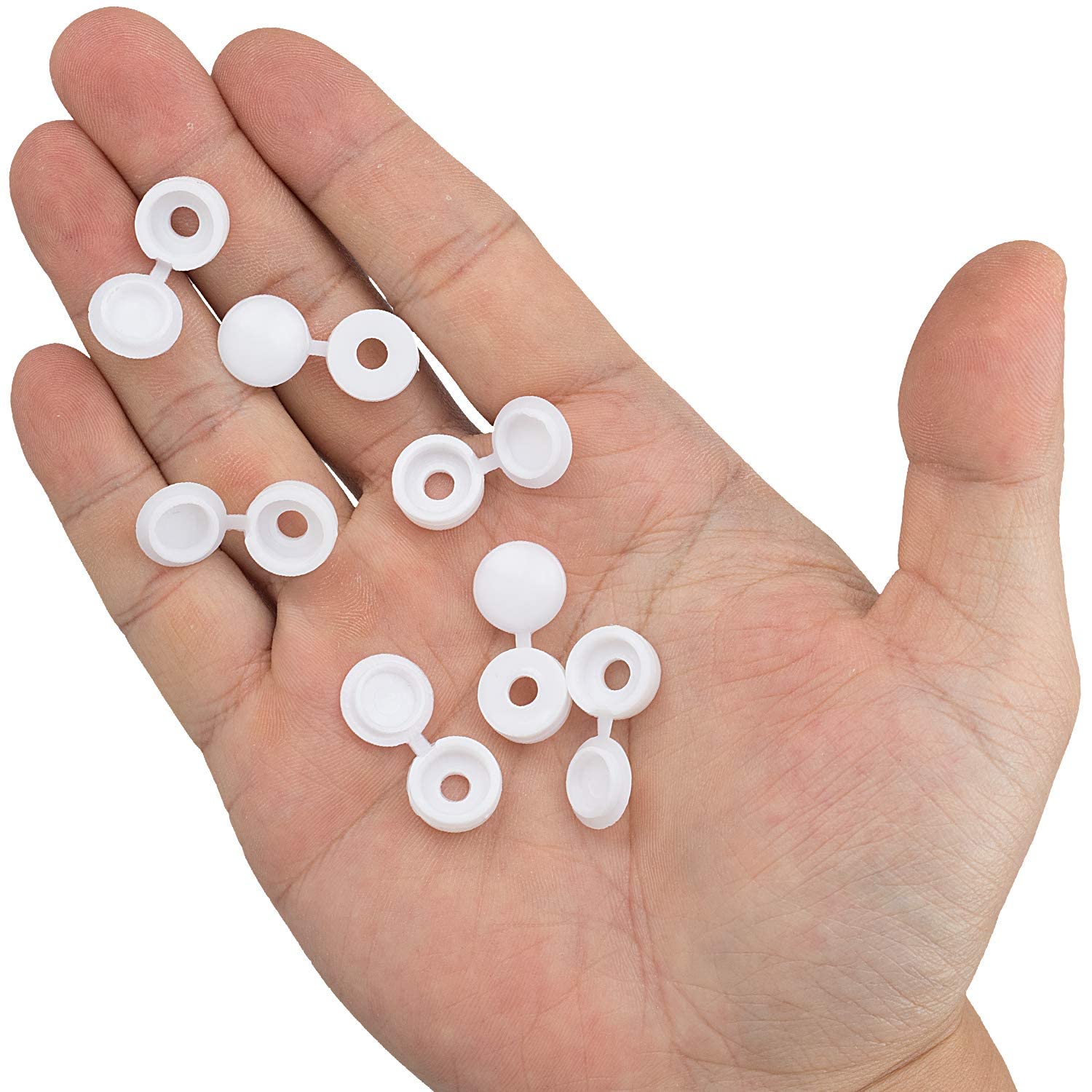 White Hinged Plastic Screw Cap - Furniture Hardware Replacement Parts 评论和价格