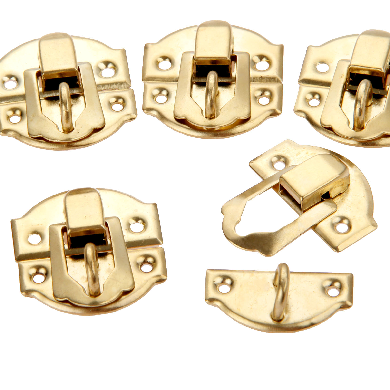 10pcs Golden Box Latch Clasps  - Furniture Hardware Decorative 评论和价格