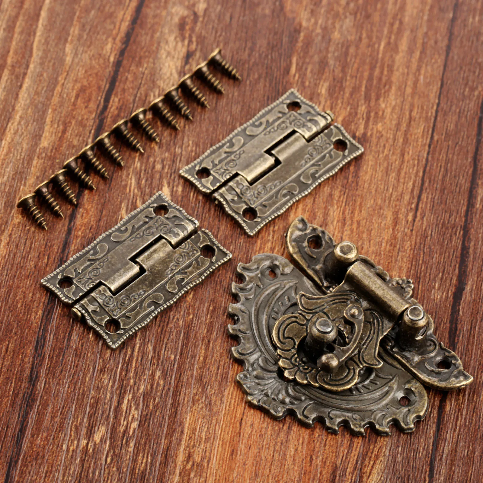 3pcs/set Antique Bronze Padloc - Furniture Hardware Decorative 评论和价格