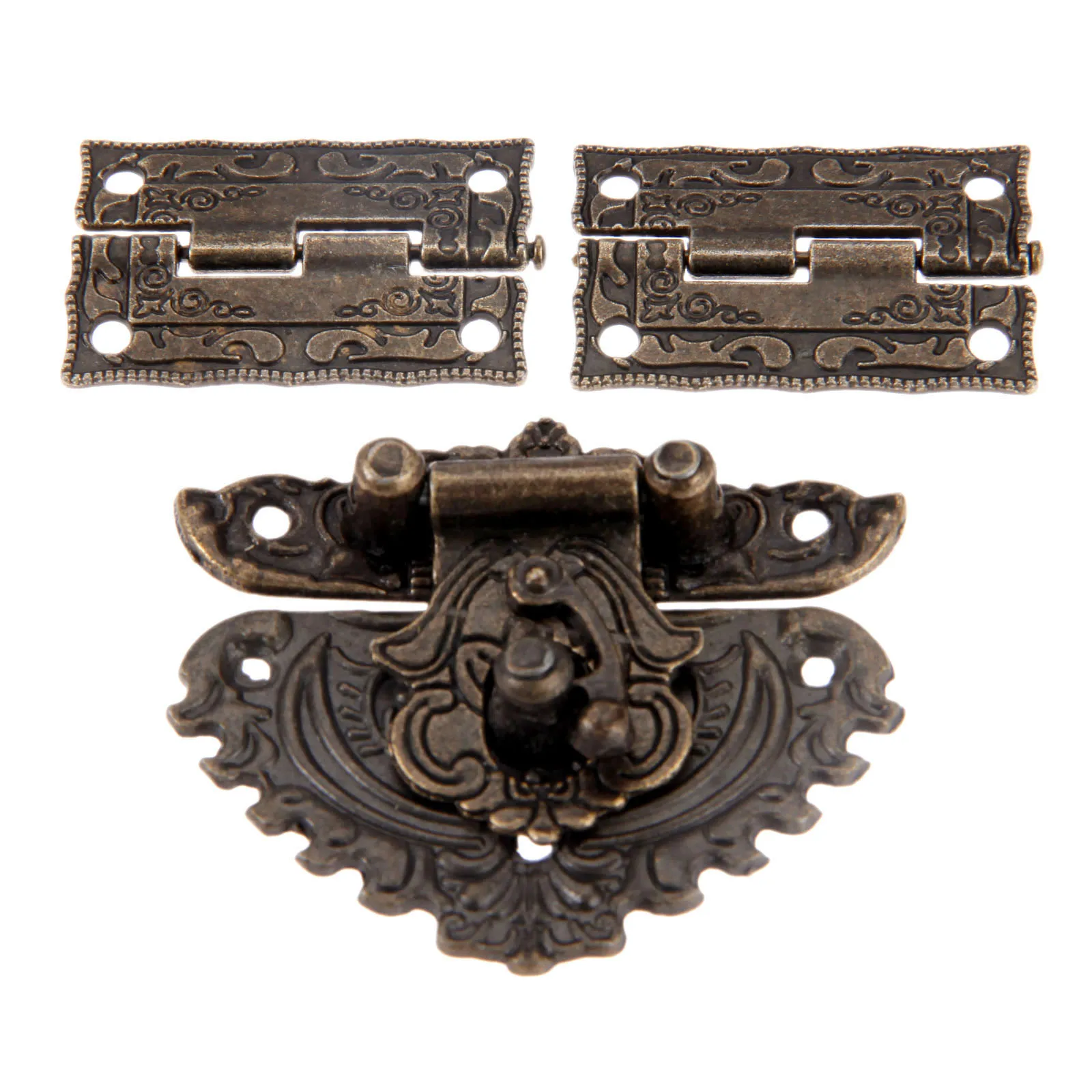 3pcs/set Antique Bronze Padloc - Furniture Hardware Decorative 评论和价格