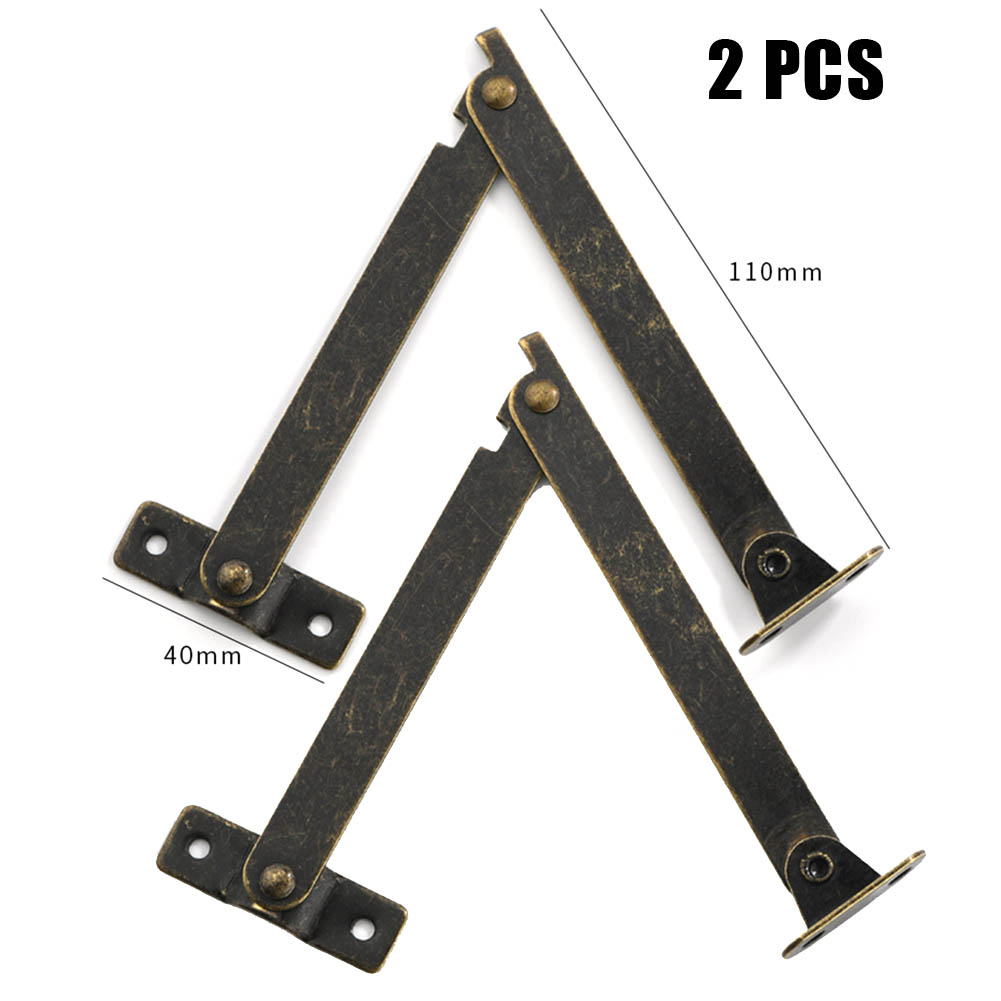 2PCS Metal Lid Support Hinges  - Furniture Hardware Antique 评论和价格