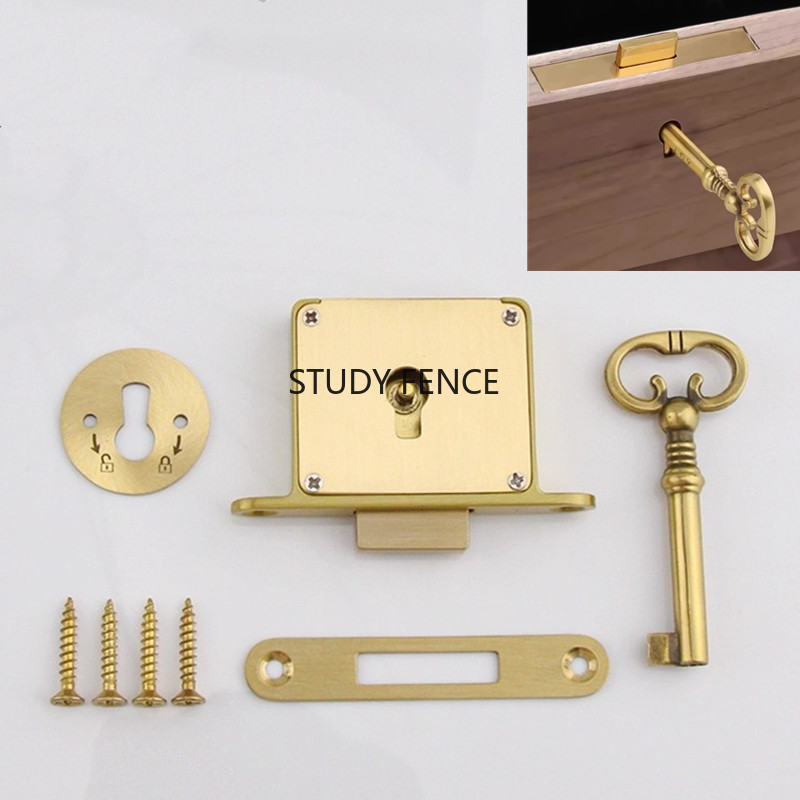 1PC Antique Metal Drawer Lock  - Furniture Hardware Bolts 评论和价格