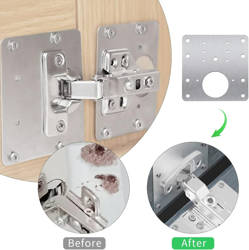 Cabinet Door Hinge Repair Plat - Furniture Hardware Replacement Parts 评论和价格
