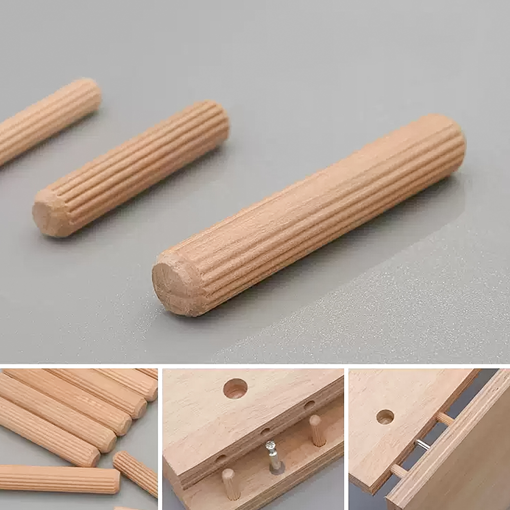 Wooden Dowel Pins 6/8mm Fluted - Furniture Joinery Hardware 评论和价格